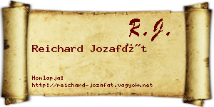 Reichard Jozafát névjegykártya